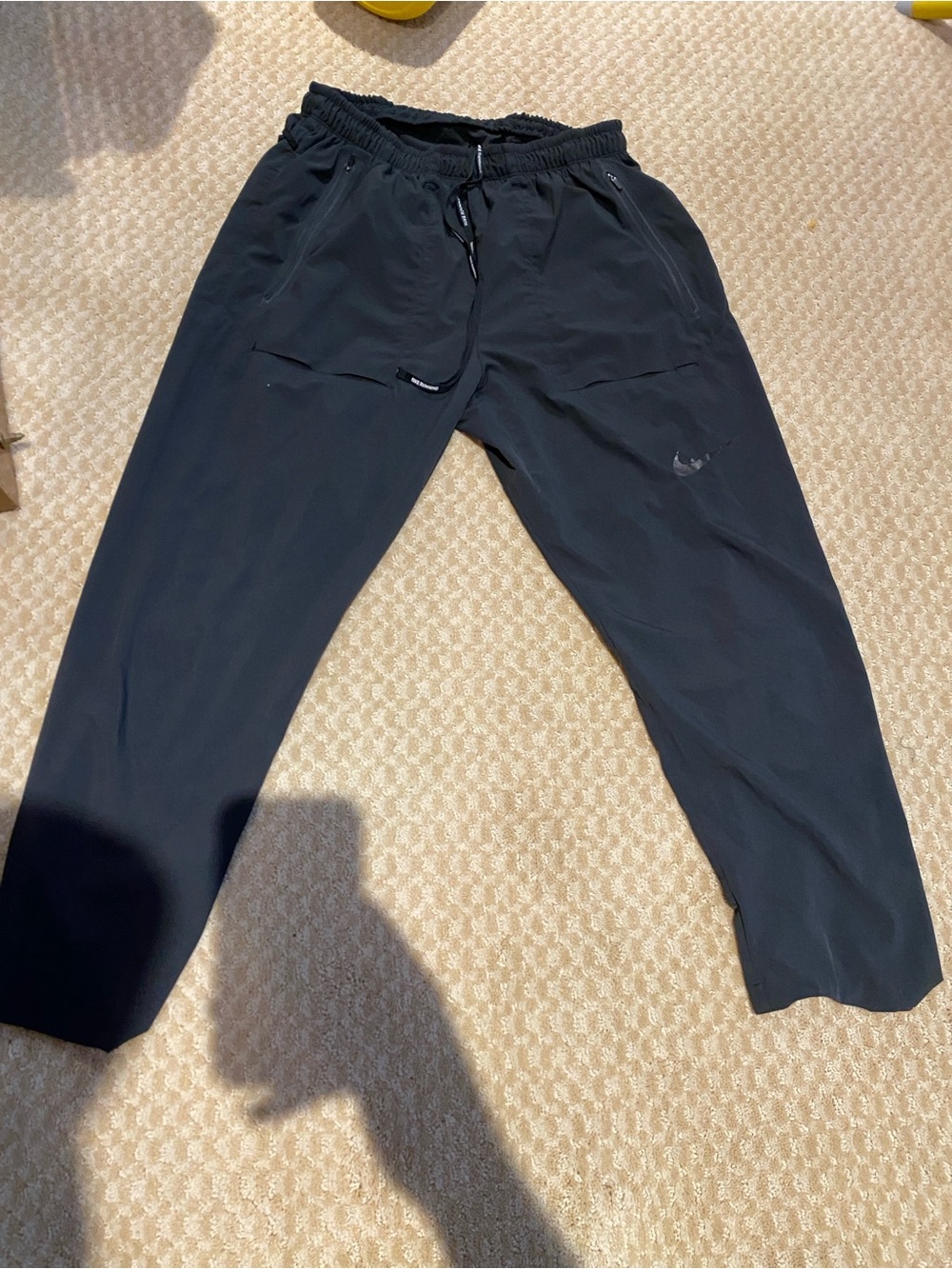 Nike Run Division Running Pants Triple Black 922034 010 US Mens medium